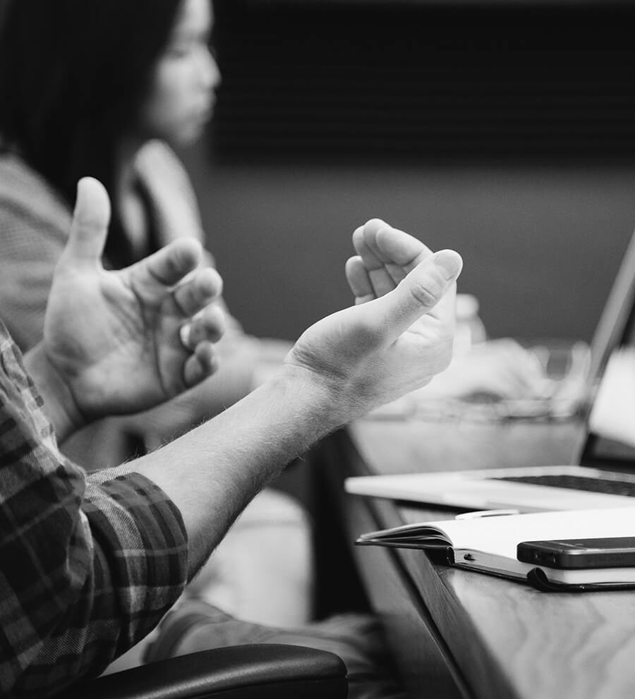 meeting hands